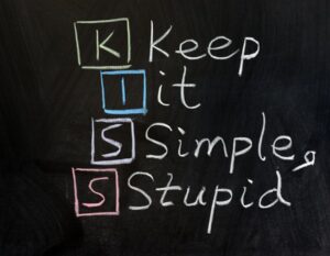 web design using the kiss system (keeping it simple stupid)